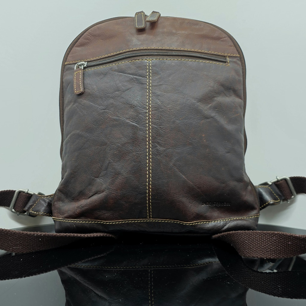 Americana Workwear Jack Georges Sling Bag Unisex 12″×11″ Dark Brown Leather